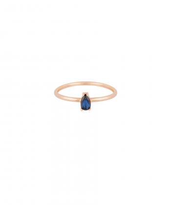 انگشتر تک نگین کرانه رزگلد درریس Doris کد P2237