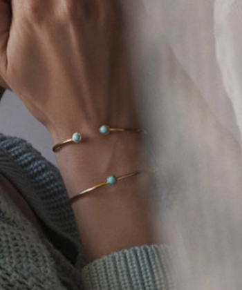 بنگل تک فیروزه و دو گوی از کالکشن خاتون و فیروزه درریس Doris کد P941