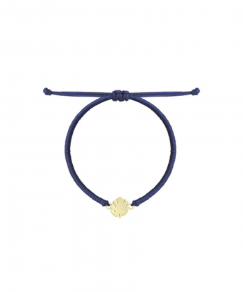 دستبند بافت سرمه ای برگ انجیر درریس Doris کد P3104