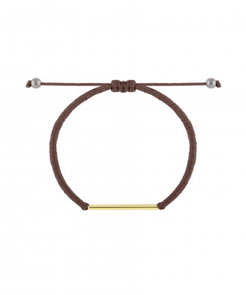 دستبند لوله ای پروفیل با بافت قهوه ای درریس Doris کد P965