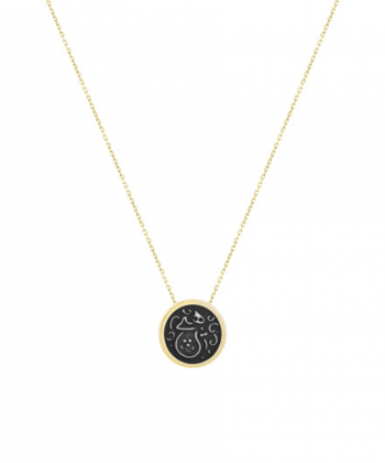 گردنبند هیچ سکه نقره و قاب طلا درریس Doris کد P970