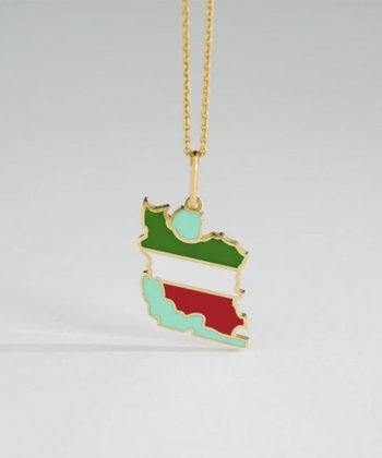 آویز وطن با میناکاری پرچم ایران درریس Doris کد P3048