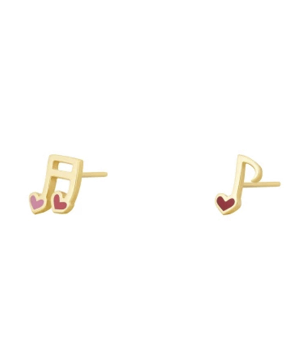 گوشواره میخی نت عاشقانه درریس Doris کد P3301