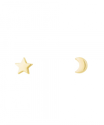 گوشواره میخی آسمان طلایی سه بعدی درریس Doris کد P3310