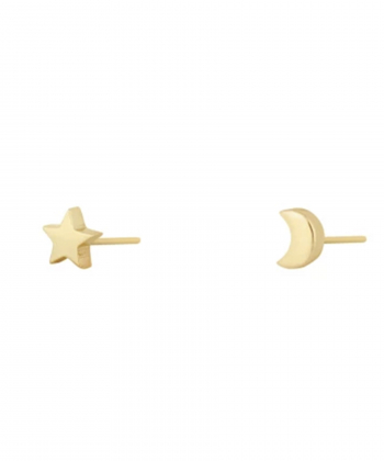 گوشواره میخی آسمان طلایی سه بعدی درریس Doris کد P3310