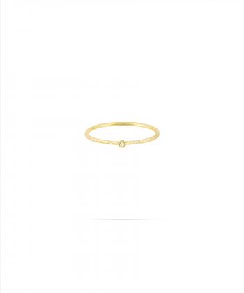 انگشتر پیچی تک نگین زرد درریس Doris کد P2177