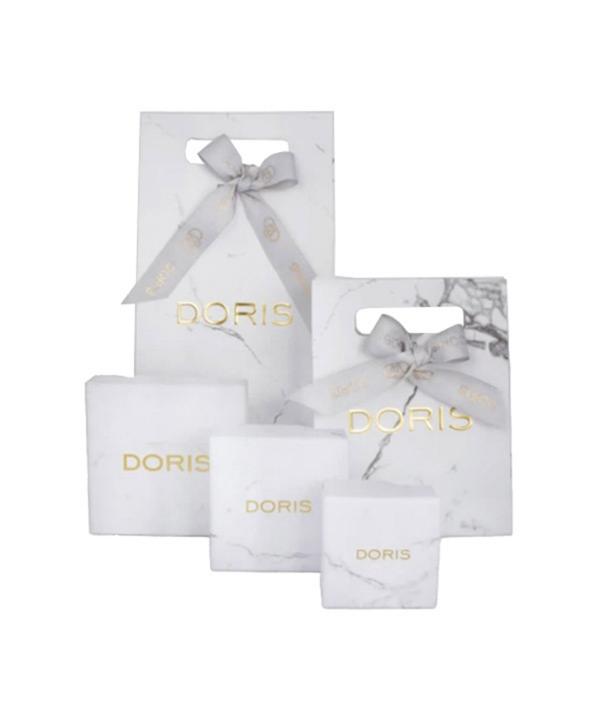 انگشتر پیچی تک نگین زرد درریس Doris کد P2177