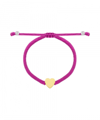 دستبند بافت سرخابی قلب سالوینیا درریس Doris کد P3339