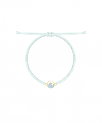 دستبند بافت موج آبی آسمانی کاناگاوا درریس Doris کد P3319