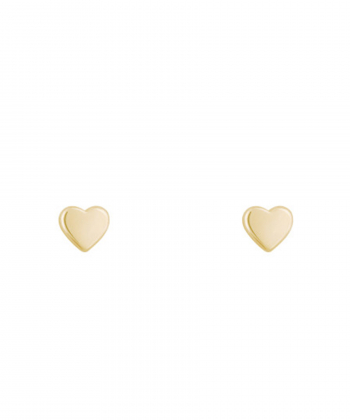 گوشواره میخی قلب توپر سه بعدی درریس Doris کد P3316