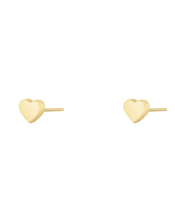 گوشواره میخی قلب توپر سه بعدی درریس Doris کد P3316