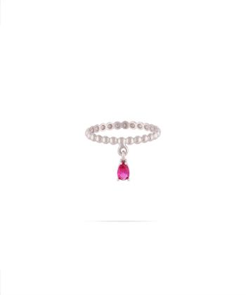 انگشتر گوارسه دلبر اشکی سفید درریس Doris کد P2219