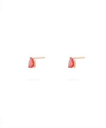 گوشواره میخی Sunset رزگلد درریس Doris کد P2225