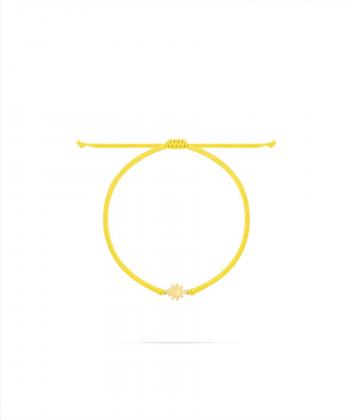 پابند بافت زرد گل وسط دامبله کالکشن حوض نقاشی درریس Doris کد P3863