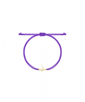 دستبند نخی بنفش حب کشیده درریس Doris کد P3836