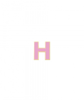 آویز میناکاری صورتی حرف H درریس Doris کد P3655