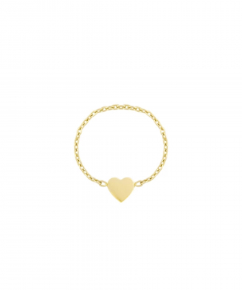 انگشتر زنجیری قلب تخت درریس Doris کد P3667