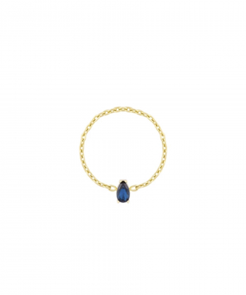 انگشتر زنجیری تک نگین کرانه درریس Doris کد P3685