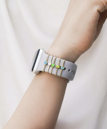آویز Apple Watch هگزا متصل با میناکاری فیروزه ایی درریس Doris کد P3688