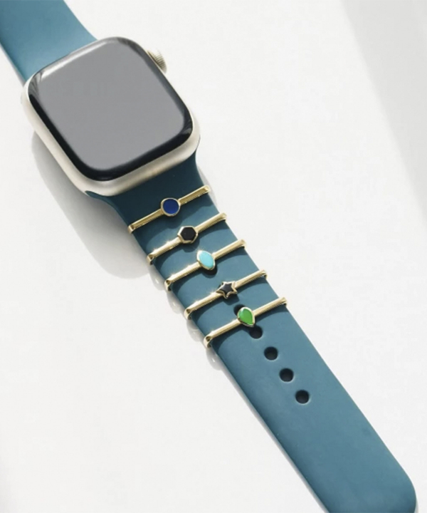 آویز Apple Watch دایره متصل با میناکاری سرمه ایی درریس Doris کد P3692