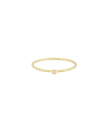 انگشتر پیچی تک نگین شامپاینی درریس Doris کد P3710