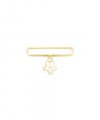 آویز Apple Watch گل ریزه با میناکاری سفید درریس Doris کد P3729