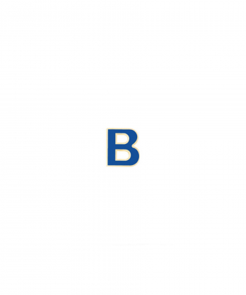 آویز میناکاری آبی ملوانی حرف B درریس Doris کد P3386