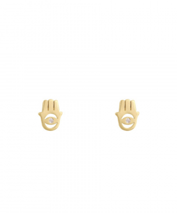 گوشواره میخی لاکی هند با تک نگین درریس Doris کد P3533