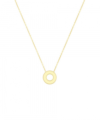 گردنبند لیندو دایره با میناکاری لیمویی درریس Doris کد P3570