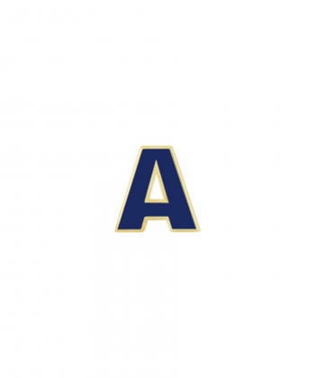 آویز میناکاری سرمه ای حرف A درریس Doris کد P2779