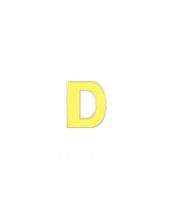 آویز میناکاری زرد حرف D درریس Doris کد P2799