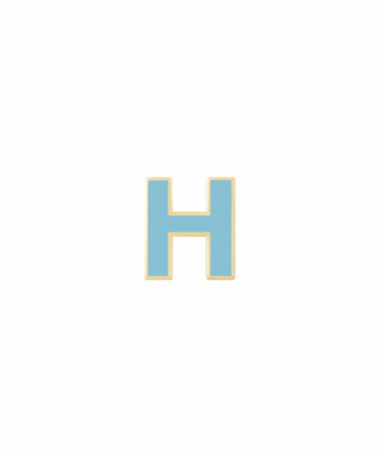 آویز میناکاری آبی حرف H درریس Doris کد P2804