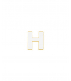 آویز میناکاری سفید حرف H درریس Doris کد P2806
