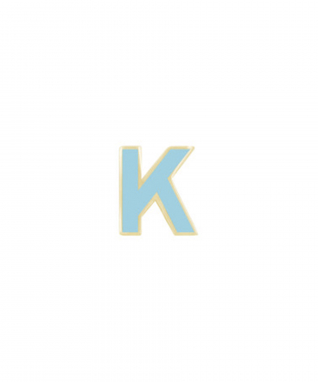 آویز میناکاری آبی حرف K درریس Doris کد P2811