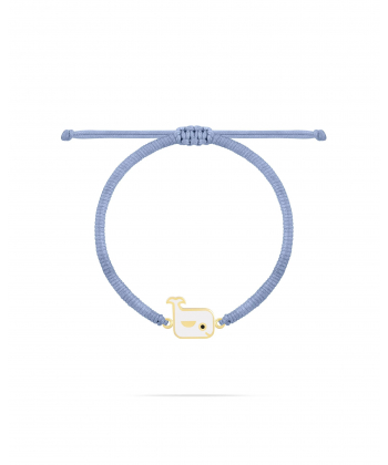 دستبند بافت آبی نیلی هپی وال با میناکاری سفید درریس Doris کد P4371