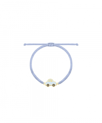 دستبند بافت آبی نیلی ماشین مک کویین با میناکاری آبی کمرنگ درریس Doris کد P4379