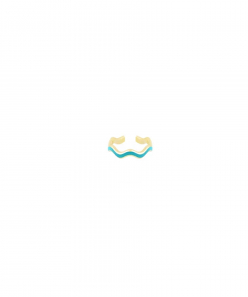 ایرکاف لیندو زیگزاگی با میناکاری آبی فیروزه ای درریس Doris کد P3966