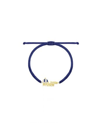 دستبند بافت سرمه ای Little Prince با میناکاری سرمه ای درریس Doris کد P4589