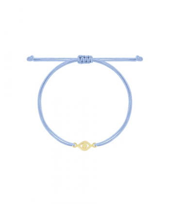 دستبند نخی آبی نیلی چشم بدون مژه درریس Doris کد P4189