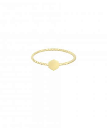 انگشتر هگزا با رینگ طناب ساده درریس Doris کد P4229