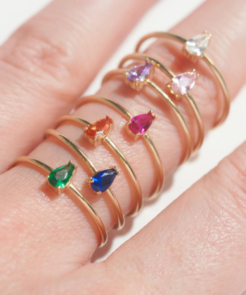 انگشتر تک نگین چکامه درریس Doris کد P4621