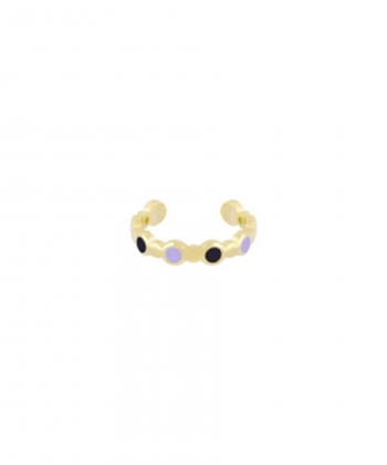 ایرکاف شب تاب با میناکاری مشکی و یاسی درریس Doris کد P4212