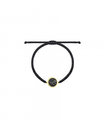 دستبند بافت مشکی سکه حب درریس Doris کد P4634