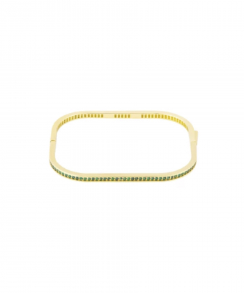 بنگل 4ضلعی با نگین سبز درریس Doris کد P4098