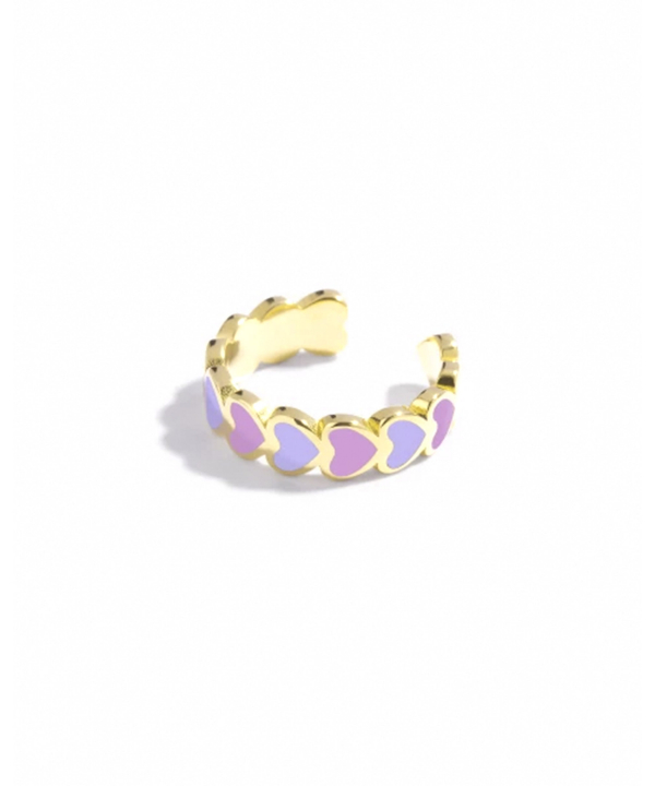 ایرکاف قلبی با میناکاری صورتی و یاسی درریس Doris کد P4160
