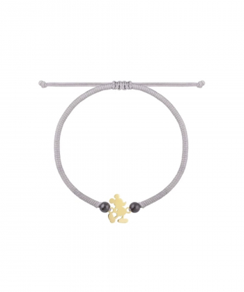 دستبند میکی موس با بافت طوسی درریس Doris کد P808