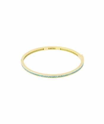 بنگل بیضی با نگین آبی فیروزه ای درریس Doris کد P4105