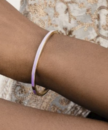 بنگل بیضی با میناکاری یاسی درریس Doris کد P4109