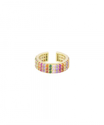 ایرکاف فیبه سه رج با نگین های هفت رنگ درریس Doris کد P4142