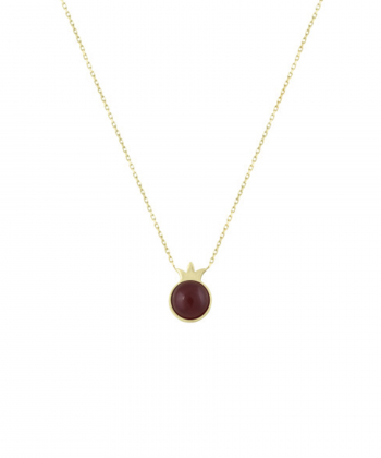 گردنبند انار با سنگ عقیق قرمز درریس Doris کد P812